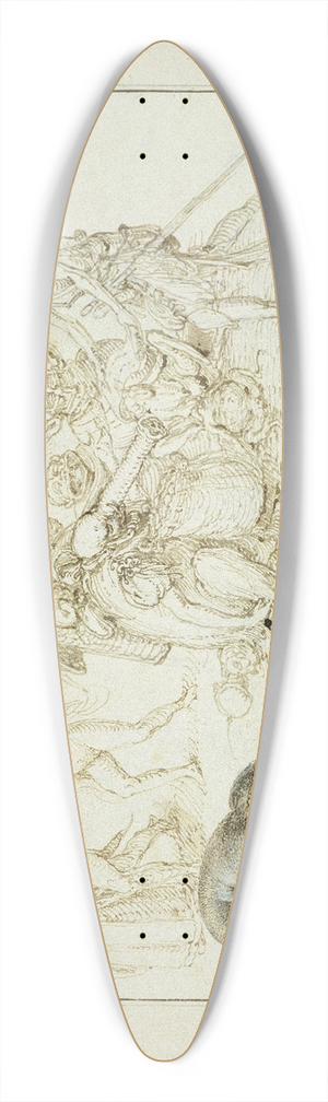 Jacob de Gheyn II - Studienblatt; Einsiedlerkrebs und zwei Hexendarstellungen 39.3 inch art pintail longboard deck