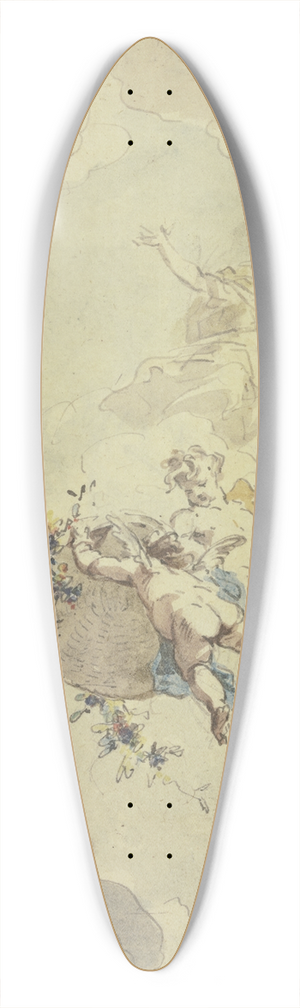 Jacob de Wit - Flora and putti 39.3 inch art pintail longboard deck