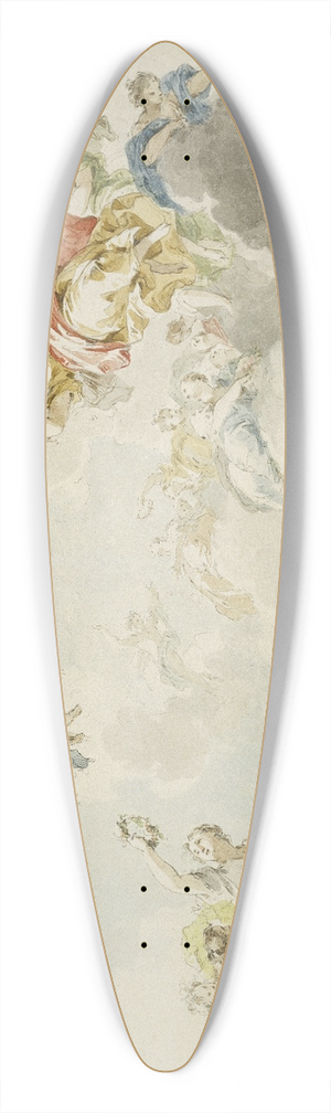 Jacob de Wit - Flora and Zephyr 39.3 inch art pintail longboard deck