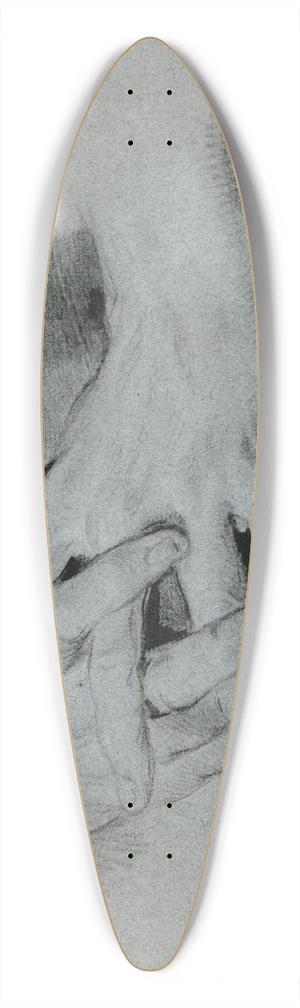 Jacob de Wit - Study of folding hands 39.3 inch art pintail longboard deck