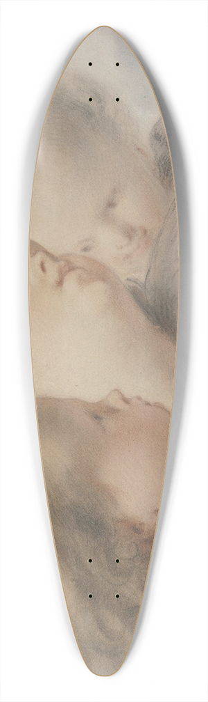 Jacob de Wit - Three angel heads 39.3 inch art pintail longboard deck
