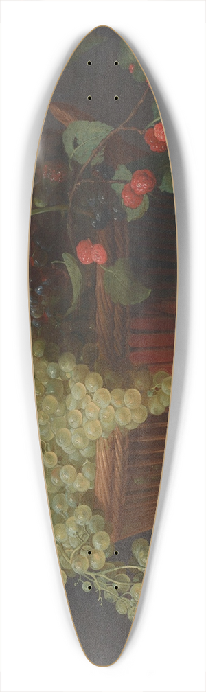 Jacob Foppens van Es - A basket of grapes and raspberries on a ledge oil on panel 39.3 inch art pintail longboard deck