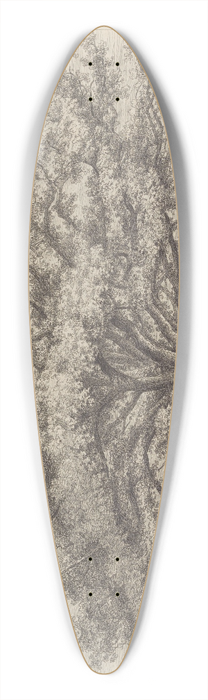 Jacob George Strutt - The Bounds-Park Oak 39.3 inch art pintail longboard deck