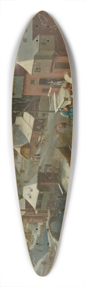 Jacob Grimmer - A winter landscape with the Flight into Egypt 39.3 inch art pintail longboard deck