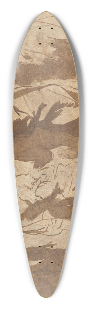 Jacob Jordaens - Christ Healing the Paralytic 39.3 inch art pintail longboard deck