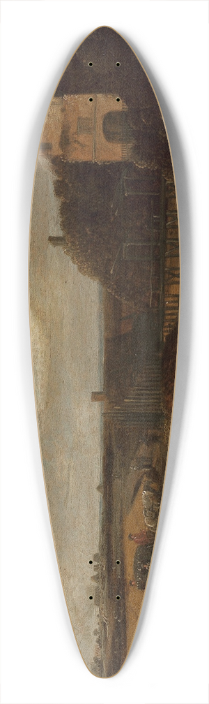 Jacob Knijff - Landscape with a castle 39.3 inch art pintail longboard deck