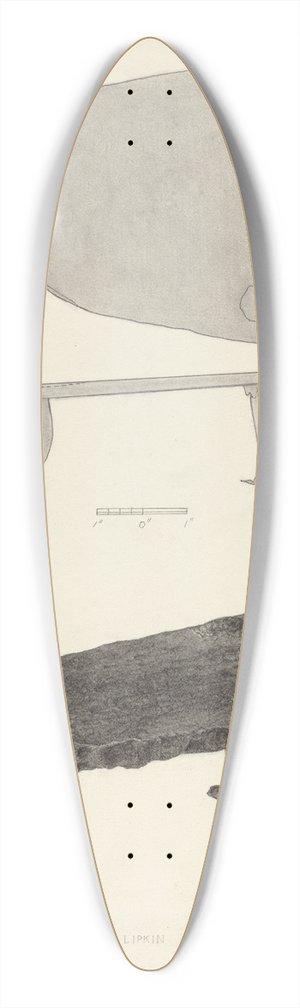 Jacob Lipkin - Flat Iron Holder 39.3 inch art pintail longboard deck