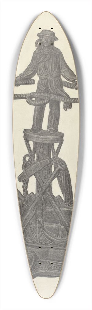 Jacob Lipkin - Umbrella Stand 39.3 inch art pintail longboard deck