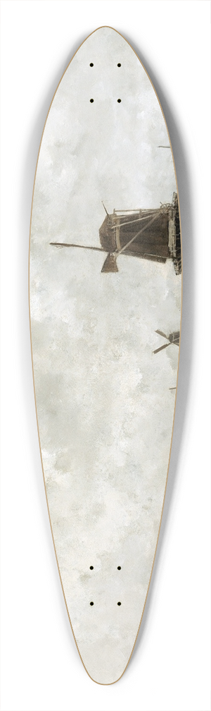 Jacob Maris - The Five Windmills 39.3 inch art pintail longboard deck