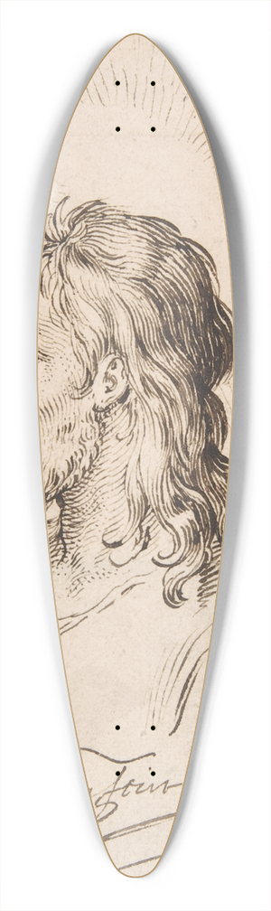 Jacob Matham - Head of Christ 39.3 inch art pintail longboard deck