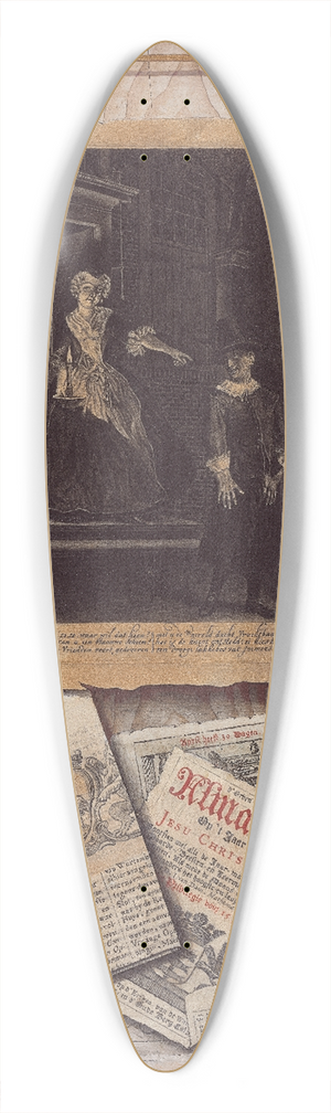 Jacobus Cornelis Meyer - Trompe lOeil Still Life 39.3 inch art pintail longboard deck