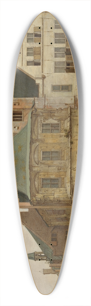 Jacob van der Ulft - The old town hall 39.3 inch art pintail longboard deck