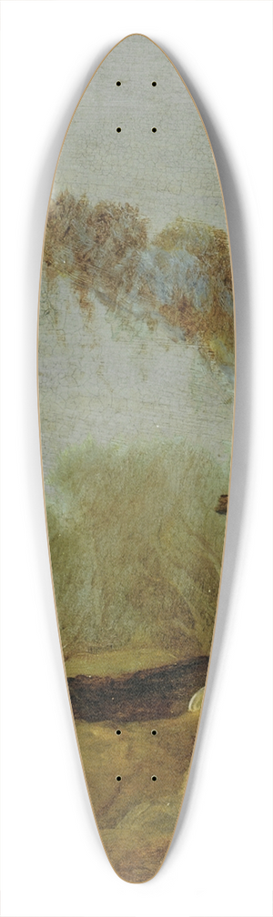 Jacob van Geel - A Tree Trunk In A Landscape 39.3 inch art pintail longboard deck