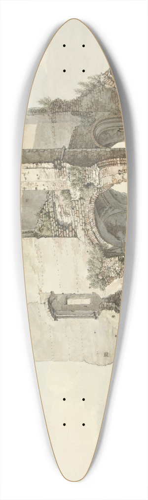 Jacob van Liender - De rune van de Abdij van Rijnsburg 39.3 inch art pintail longboard deck