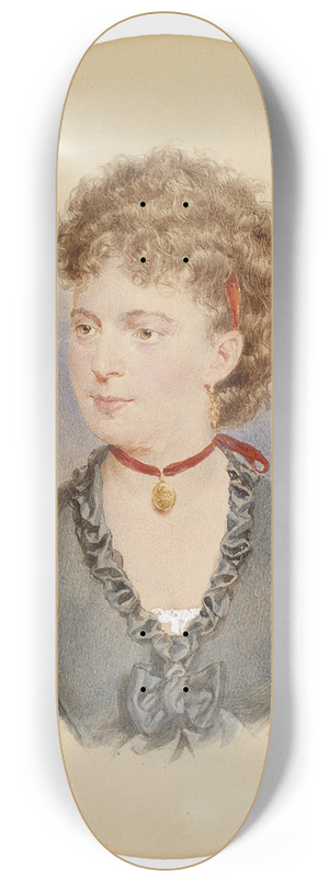 Josef Kriehuber - Bildnis einer jungen Frau (Tochter Nestroy) 8.25 inch art skate deck