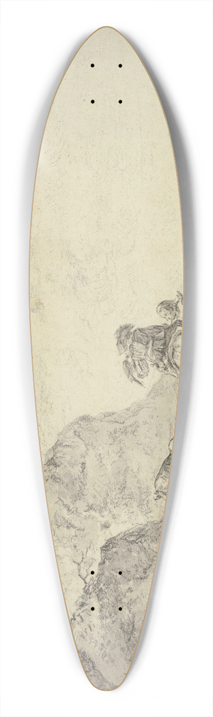 Jacob van Strij - Jagdgesellschaft mit Falkner in einer Landschaft 39.3 inch art pintail longboard deck