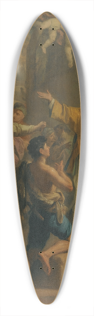 Jacopo Alessandro Calvi - An Outdoor Scene With A Saint In Ecstatic Rapture, Surrounded By Devotees 39.3 inch art pintail longboard deck