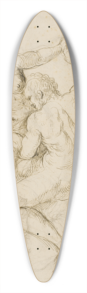 Jacopo Palma il Giovane - Amor tugtes 39.3 inch art pintail longboard deck