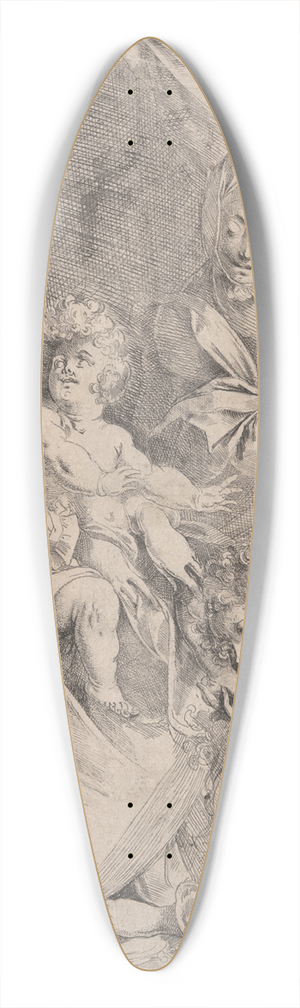 Jacques Bellange - Virgin and Child withSaints 39.3 inch art pintail longboard deck