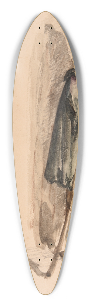 Jacques-Raymond Brascassat - Moine et berger 39.3 inch art pintail longboard deck