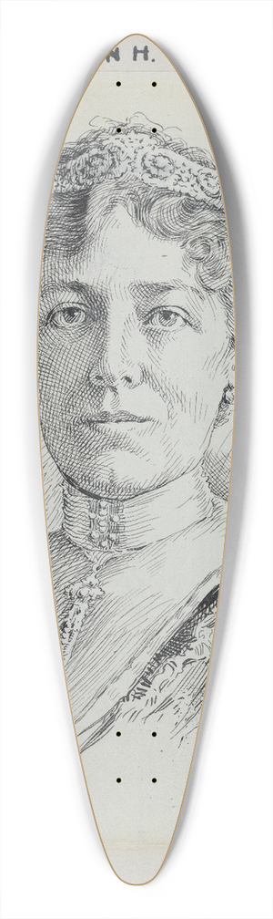 Jacques Reich - Helen Herron Taft 39.3 inch art pintail longboard deck