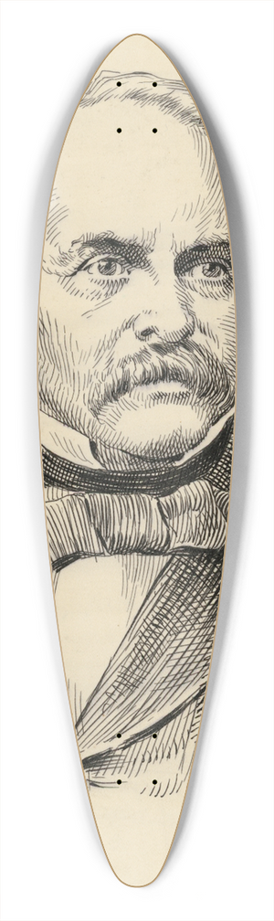 Jacques Reich - Nathaniel Hawthorne 39.3 inch art pintail longboard deck