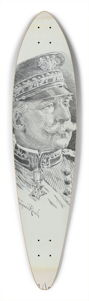 Jacques Reich - Nelson Appleton Miles 39.3 inch art pintail longboard deck