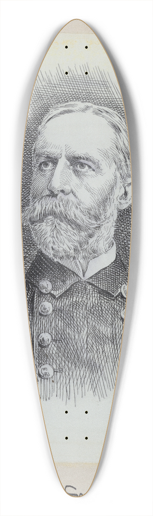 Jacques Reich - William Thomas Sampson 39.3 inch art pintail longboard deck