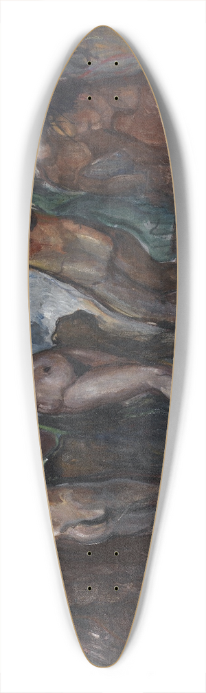 J.A. Jerichau - Figure Composition with Bacchants 39.3 inch art pintail longboard deck