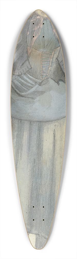 Jakob Becker - Alte Frau, ein Bndel auf den Schultern tragend 39.3 inch art pintail longboard deck