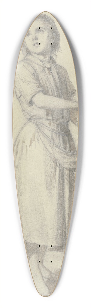 Jakob Becker - Das Tauben ftternde Mdchen 39.3 inch art pintail longboard deck