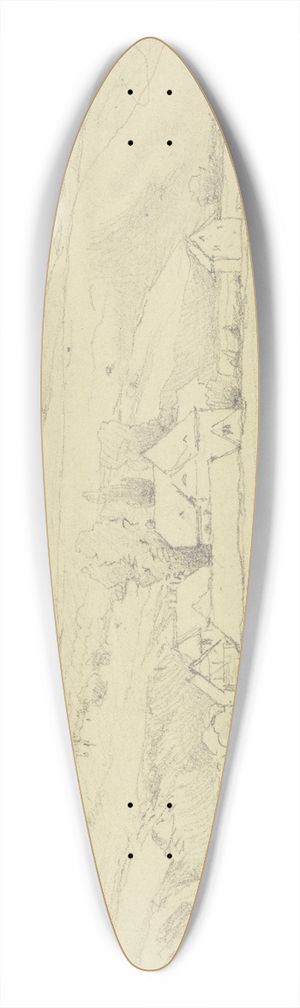 Jakob Becker - Gehft in einer Hgellandschaft 39.3 inch art pintail longboard deck