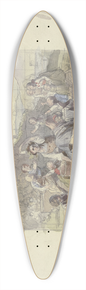 Jakob Becker - Grape harvest 39.3 inch art pintail longboard deck