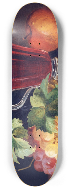 Josef Schuster - Grapes and a Jug of Wine on a Ledge 8.25 inch art skate deck