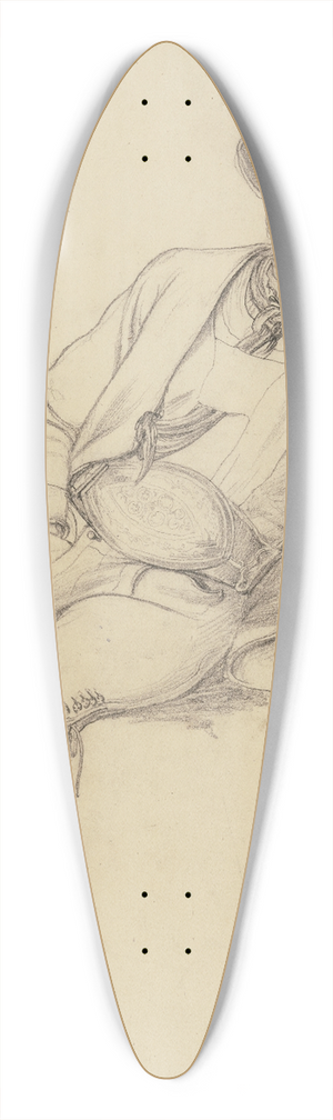 Jakob Becker - Lagernder junger Mann in bayerischer Tracht 39.3 inch art pintail longboard deck