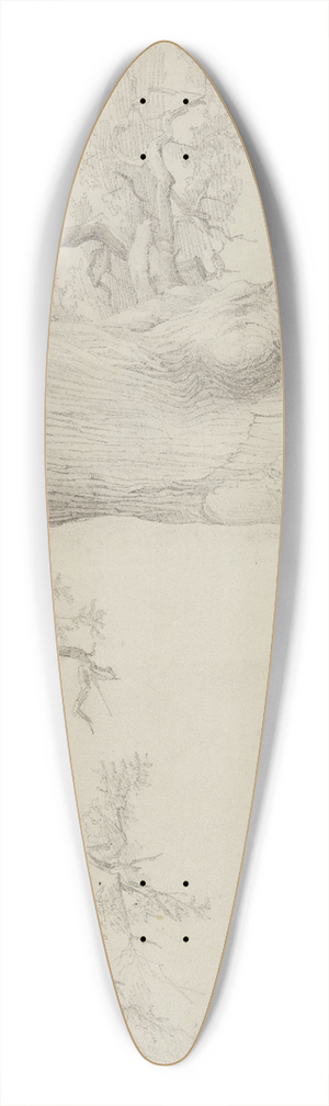 Jakob Becker - Old tree 39.3 inch art pintail longboard deck