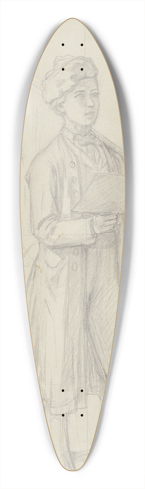 Jakob Becker - Singender Junge mit geschulterter Fahne 39.3 inch art pintail longboard deck