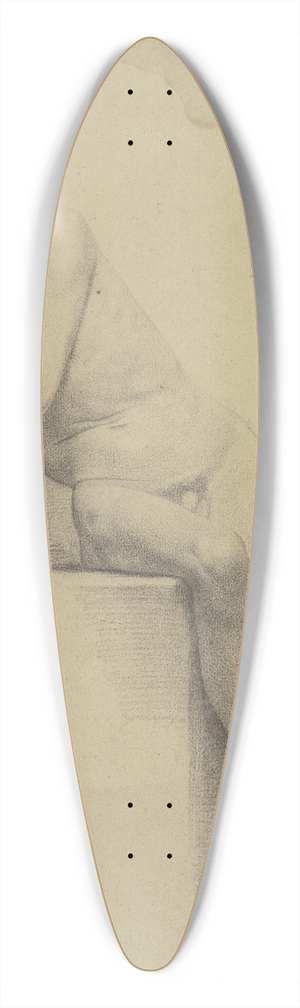 Jakob Becker - Sitzender mnnlicher Akt, den Kopf auf den rechten Arm gelegt 39.3 inch art pintail longboard deck