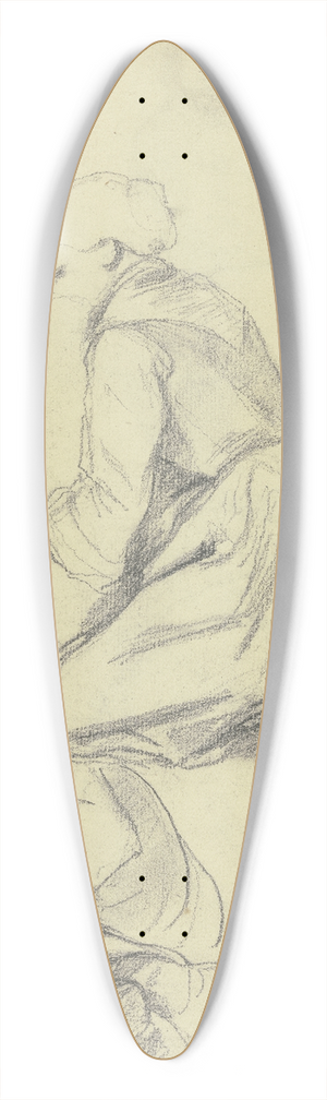 Jakob Becker - Studienblatt; Kniendes sowie lagerndes Bauernmdchen 39.3 inch art pintail longboard deck