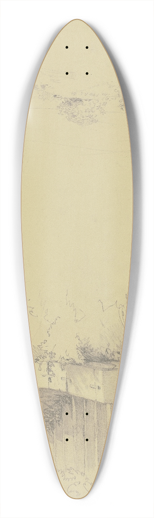 Jakob Becker - Studienblatt; Parktreppe, Landschaft 39.3 inch art pintail longboard deck
