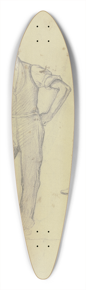 Jakob Becker - Studienblatt; Stehender Grtner 39.3 inch art pintail longboard deck