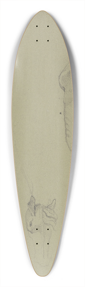Jakob Becker - Studienblatt; Sterbendes Pferd 39.3 inch art pintail longboard deck