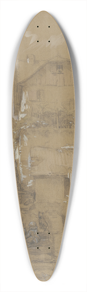 Jakob Frchtegott Dielmann - Eichgasse in Kronberg 39.3 inch art pintail longboard deck