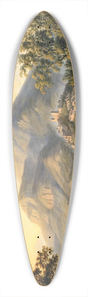 Jakob Philipp Hackert - Veduta dItri (Landscape with a View of Itri) 39.3 inch art pintail longboard deck