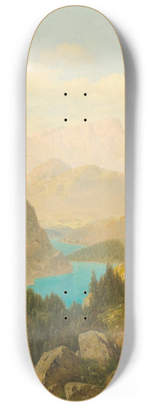 Josef von Schlgl - View of the Knigssee and the Untersberg 8.25 inch art skate deck Josef von Schlgl - View of the Knigssee and the Untersberg 8.25 inch art skate deck