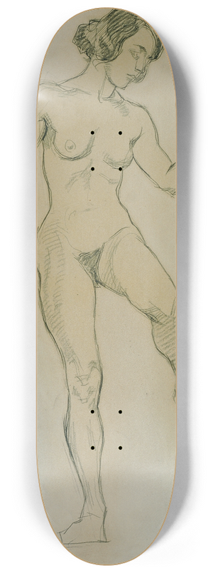 Josef Wawra - Aktstudie in Tanzpose Vorderansicht 8.25 inch art skate deck