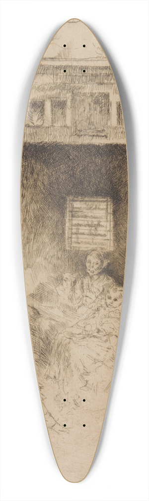 James Abbott McNeill Whistler - Bead Stringers 39.3 inch art pintail longboard deck