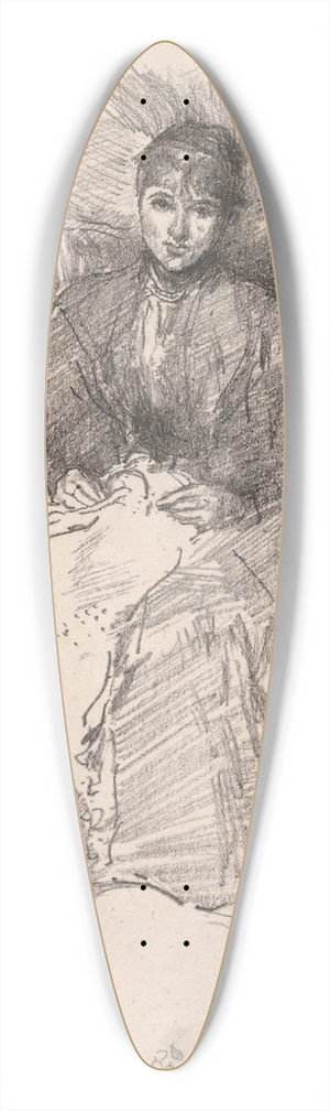 James Abbott McNeill Whistler - Needlework 39.3 inch art pintail longboard deck