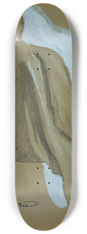 Josef Wawra - Sitzender Mann (Draperiestudie) 8.25 inch art skate deck