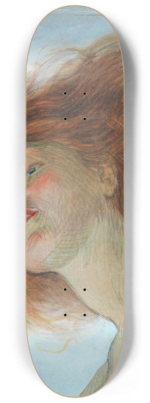 Josef Wawra - Skizze zum Kopf der Leda 8.25 inch art skate deck